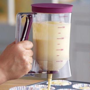 Batter separator dispenser cup cake handheld dispenser batter funnel measuring cup baking tool
