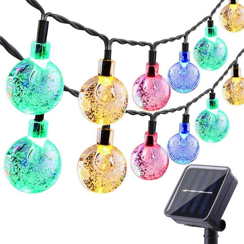 Cross-border special solar light string Christmas day light LED light Bubble Ball outdoor camping decorative light