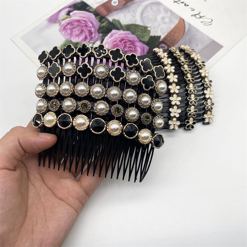 Internet Celebrity New Style Hair Comb Black Bangs Comb Hair Clip Broken Hair Finishing Artifact for Women Back of Head Comb Hair Clip Headwear