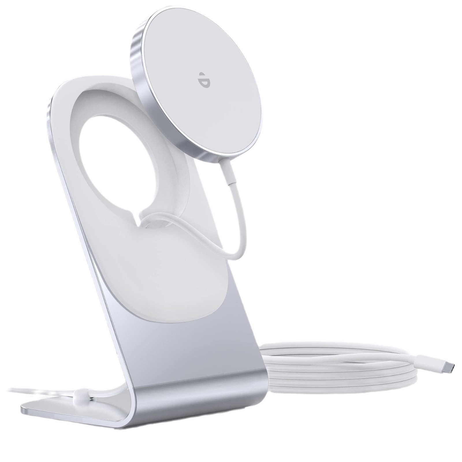 Cross-border explosions aluminum alloy mobile phone bracket magnetic magsafe wireless charging for iphone fast charging 15W vertical