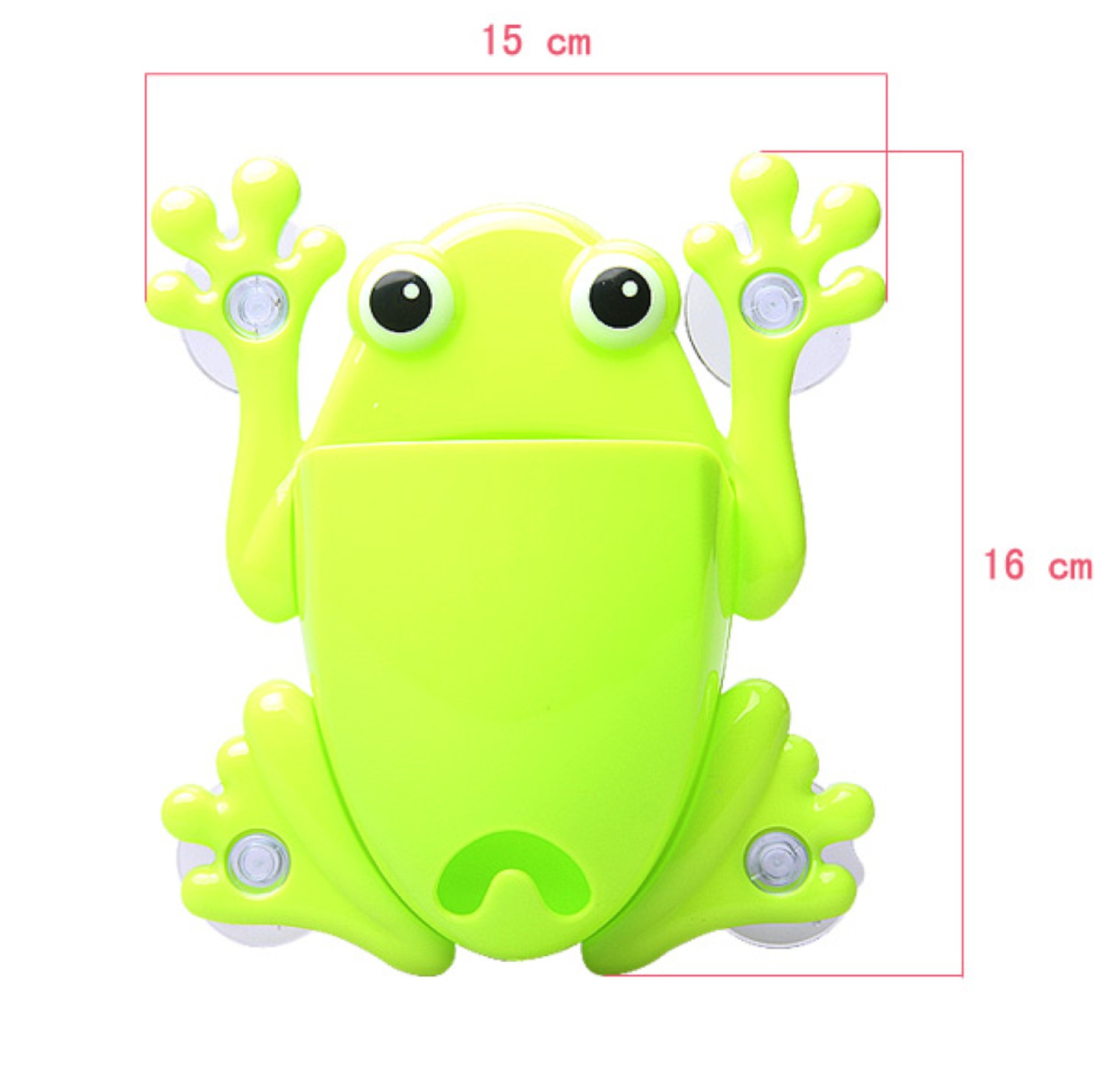 Frog-shaped multi-purpose toothbrush holder storage box bathroom storage rack suction cup toothbrush holder printable logo