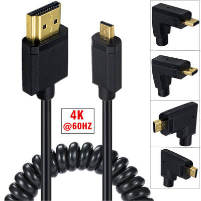 micro hdmi to hdmi cable flat panel camera connection TV laptop projector 4K HD line