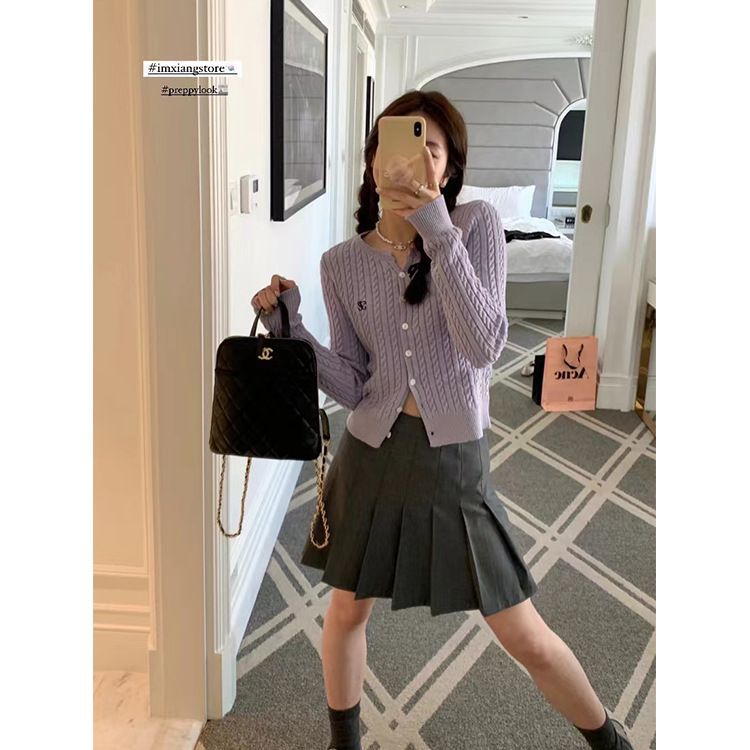 2023 new twist texture sweater coat for women Spring and Autumn lazy fashion letter embroidery one-piece delivery wholesale