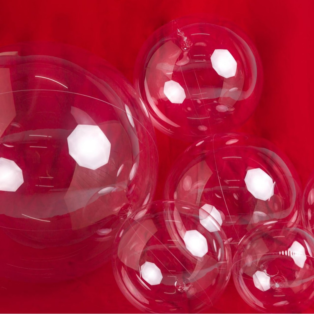 Net red Boh ball wholesale stretch-free transparent wave ball wedding push 18 inch 20 inch 24 inch 36 inch wave