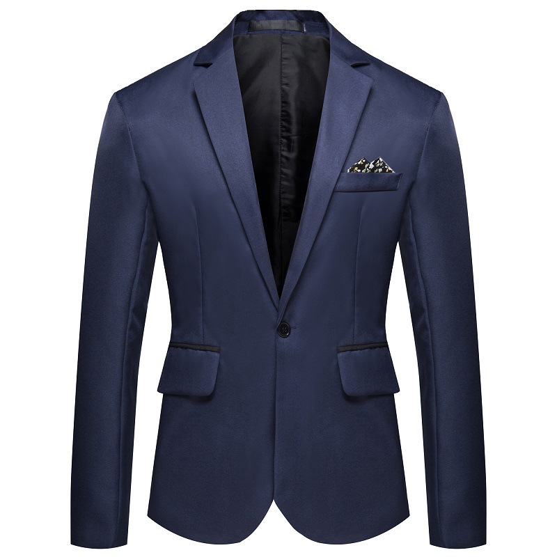 European code 2023 foreign trade new Amazon single-breasted iron-free slit men's fashion casual small suit men