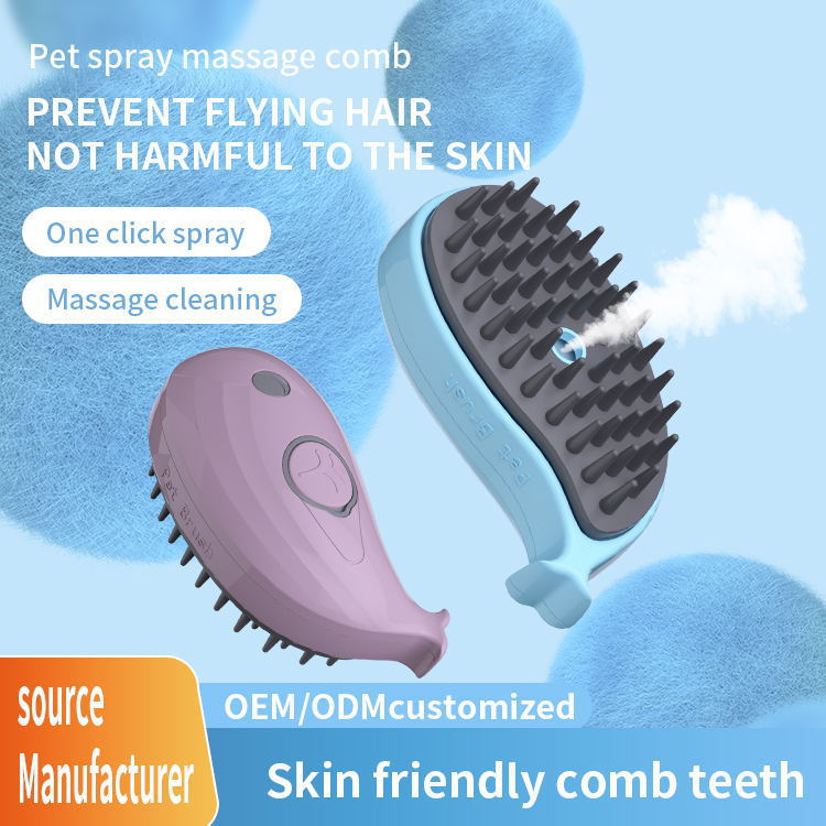 Shake Mango Pet Spray Comb Cats and Dogs Pet Electric Spray Hair Removal Comb One-Button Spray Anti-Fly Hair Comb