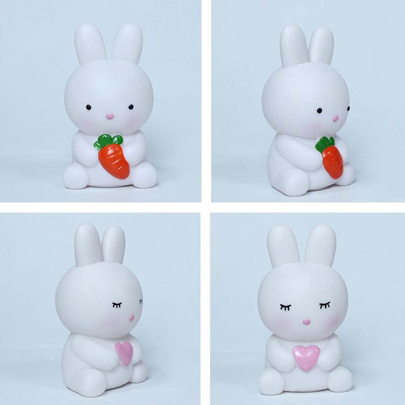 Creative LED night light cute luminous rabbit lamp room bedside lamp ornaments vinyl new creative gift