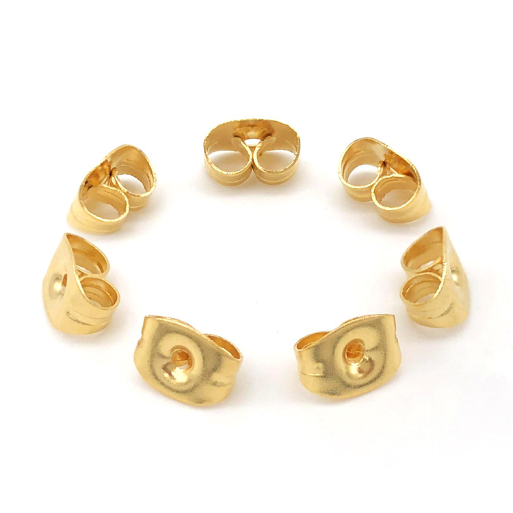 Spot supply stainless steel butterfly earplugs titanium steel ear gold stainless steel butterfly buckle diy earrings accessories