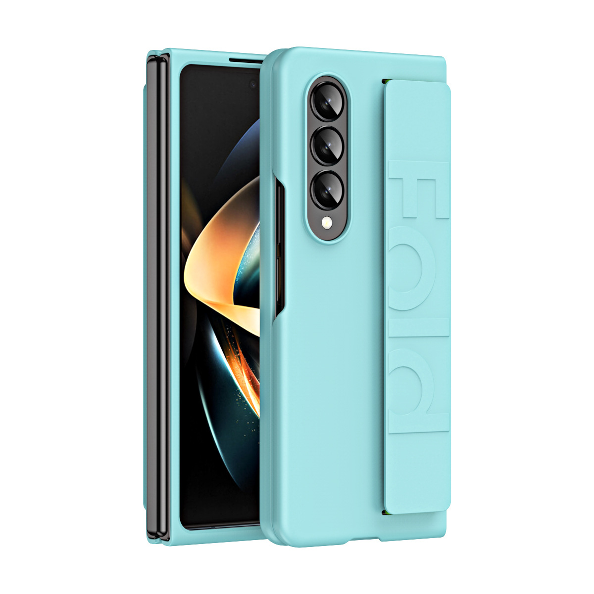 Применимо для Samsung Z Fold6/5 чехол для телефона эластичный браслет Fold4/3/2 сплошной цвет простой стильный анти-падение чехол