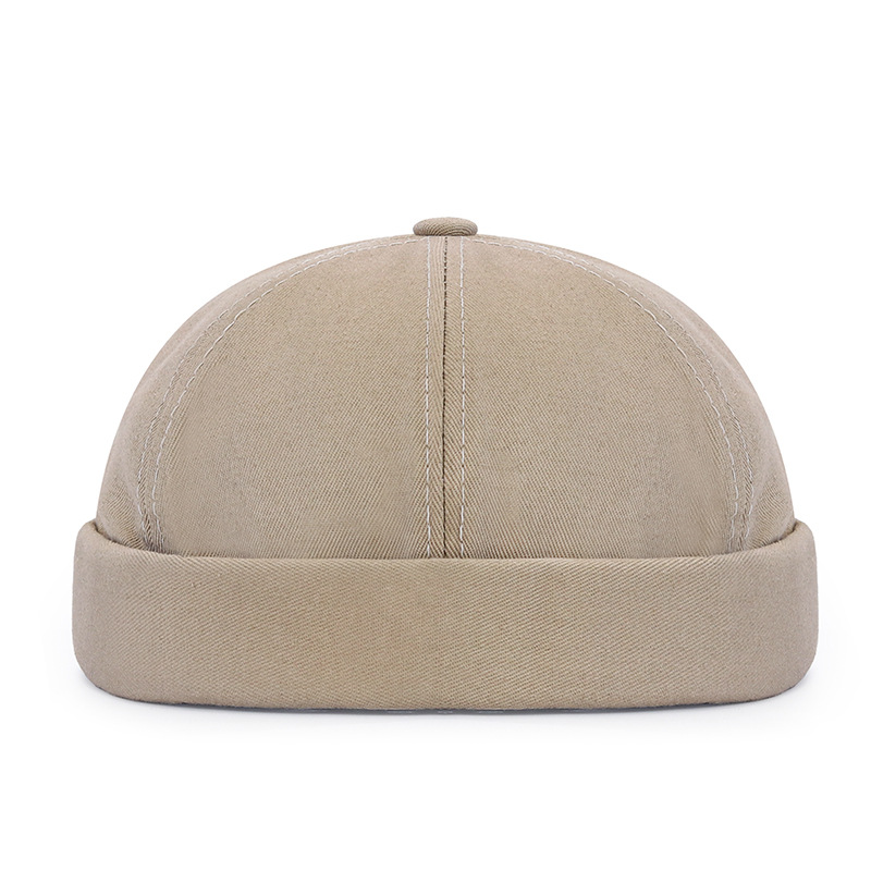 Spring New Fashion Retro Hip-Hop landlord Hat Solid Color Street Dance Japanese Melon Hat Light Board Beanless Tang Hat