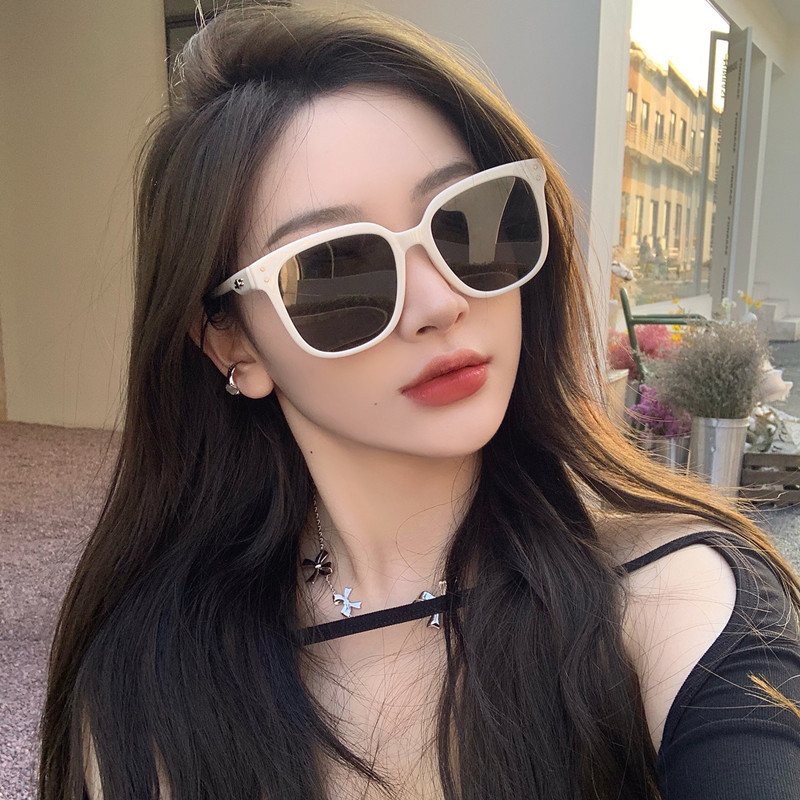 Xiaohongshu same GM sunglasses Women's Big face slimming sunglasses men's sun protection UV protection sunglasses wholesale