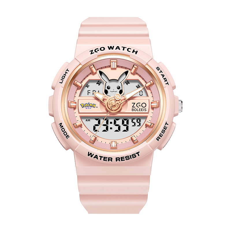 Baokemeng Zhenggang children's electronic watch Pikachu luminous multi-function Sports electronic watch for junior and senior high school students