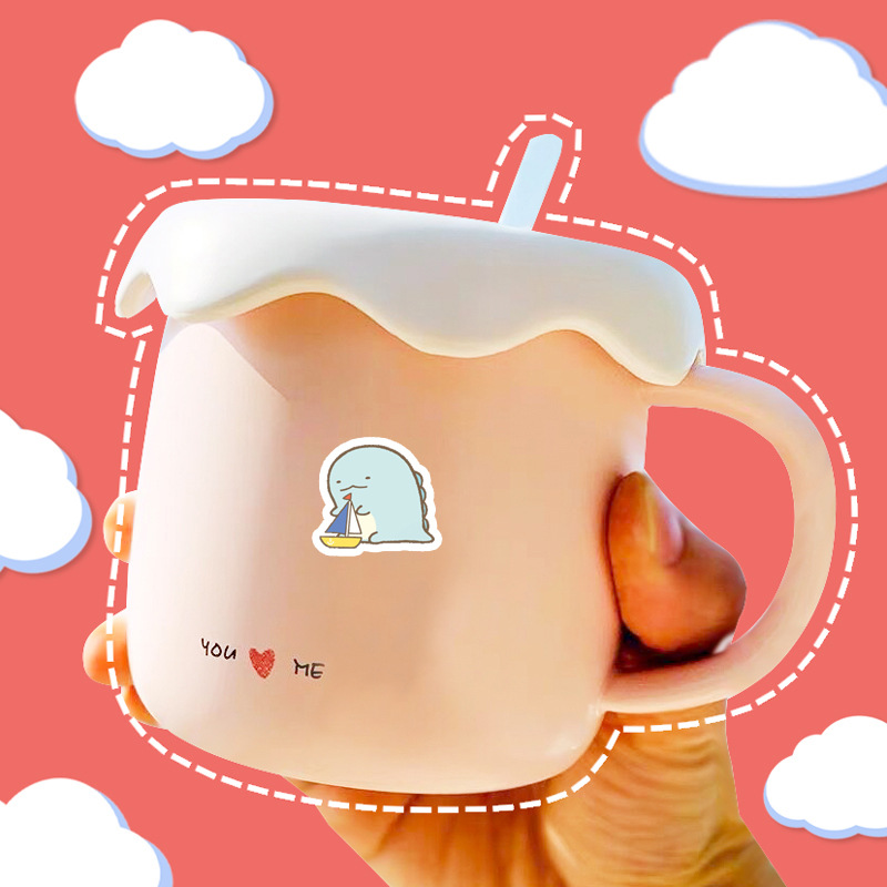 100 Corner Bio Waterproof Stickers Cute Cartoon line Expression Stickers Children's Stationery Computer Waterproof Stickers