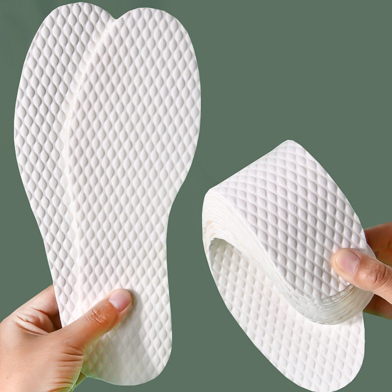 Disposable insole wood pulp insole sweat-absorbent summer sports breathable men and girls military training disposable wholesale thin insole