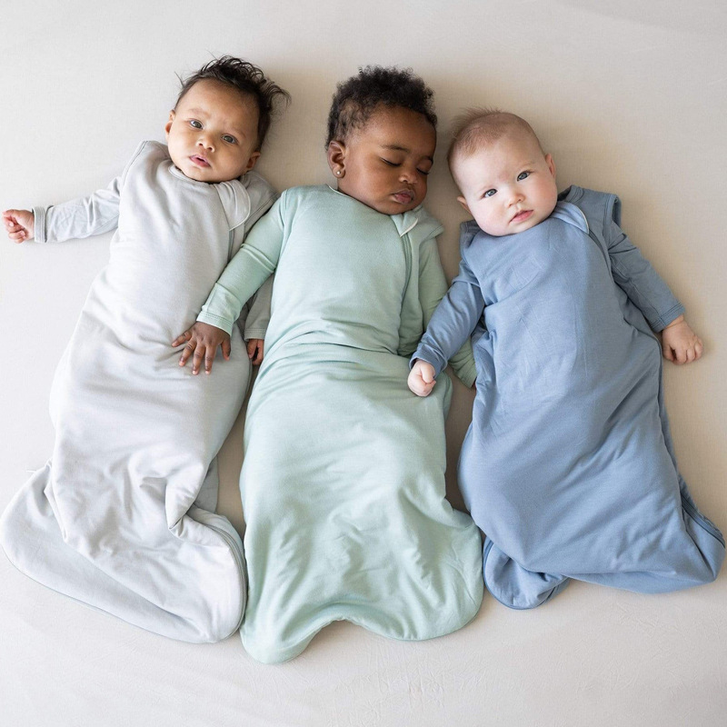 Amazon bamboo fiber baby sleeping bag autumn and winter baby spring and autumn and summer baby newborn child kick-proof