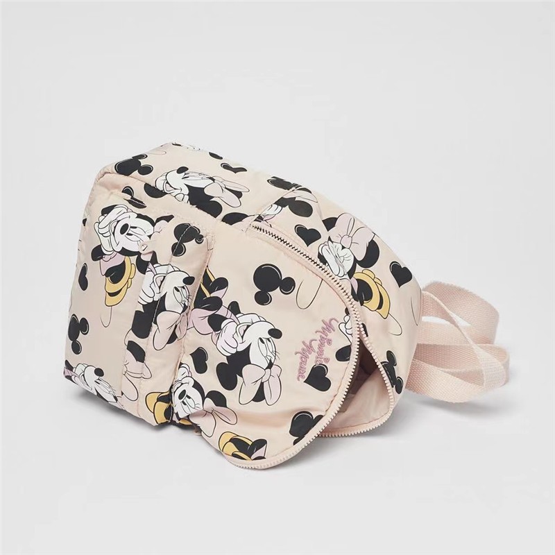 Wholesale Z 2021 new children's shoulder bag children's bag baby Minnie Mouse pollen print backpack 115027300
