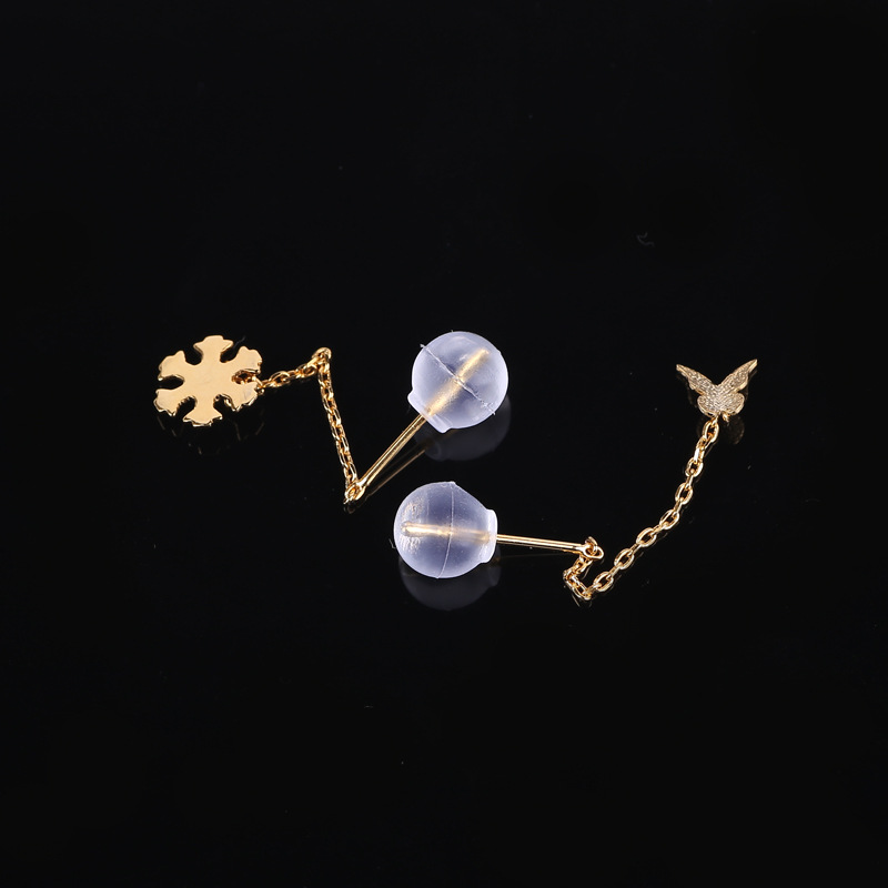 Jewelry Earrings Accessories Plastic Transparent Round Ear Plug Anti-drop Earring Plug