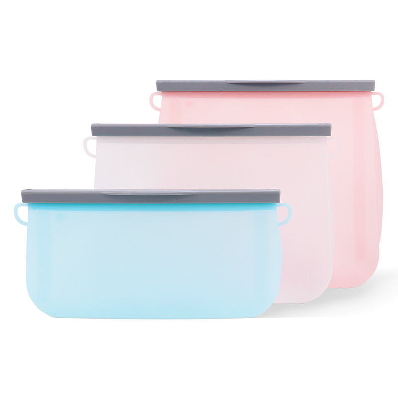 New silicone food fresh-keeping bag refrigerator fresh-keeping non-flavor microwave oven heating lunch box storage bag sealed box
