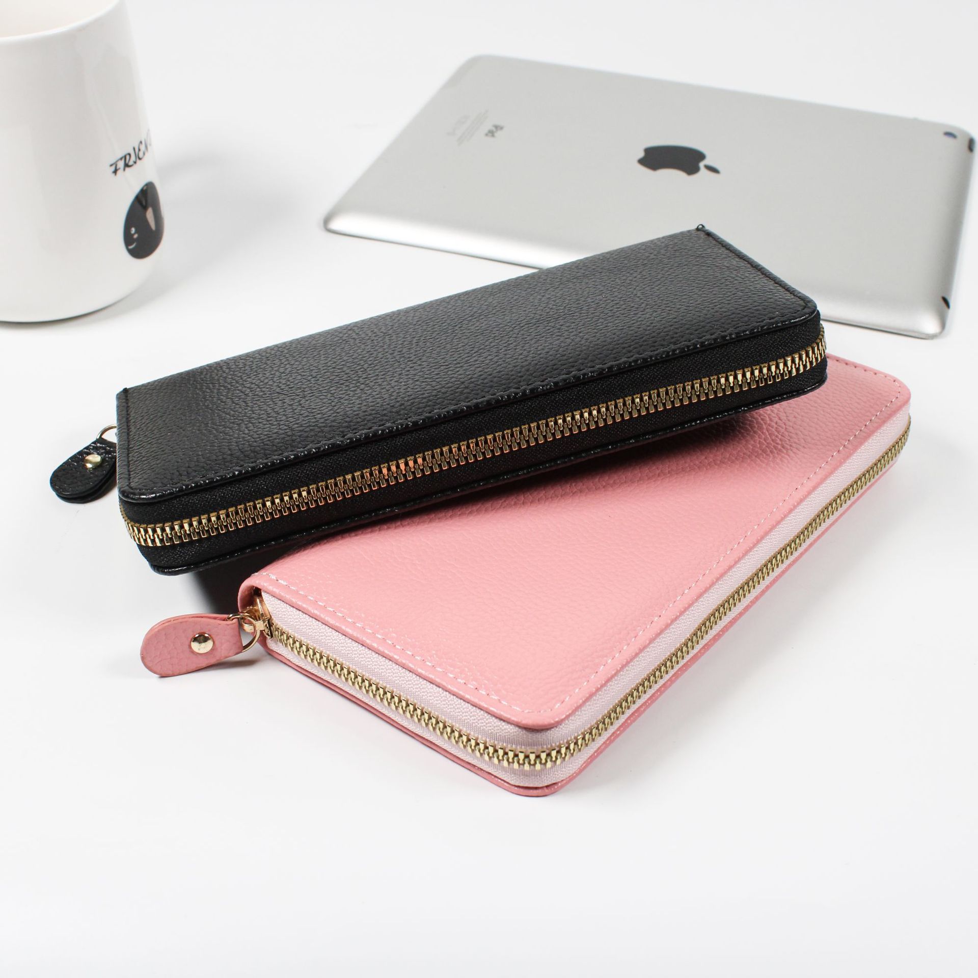 New Women's Long Zipper Wallet Large Capacity Multi-card Litchi Pattern Clutch Simple All-match Women's Coin Wallet