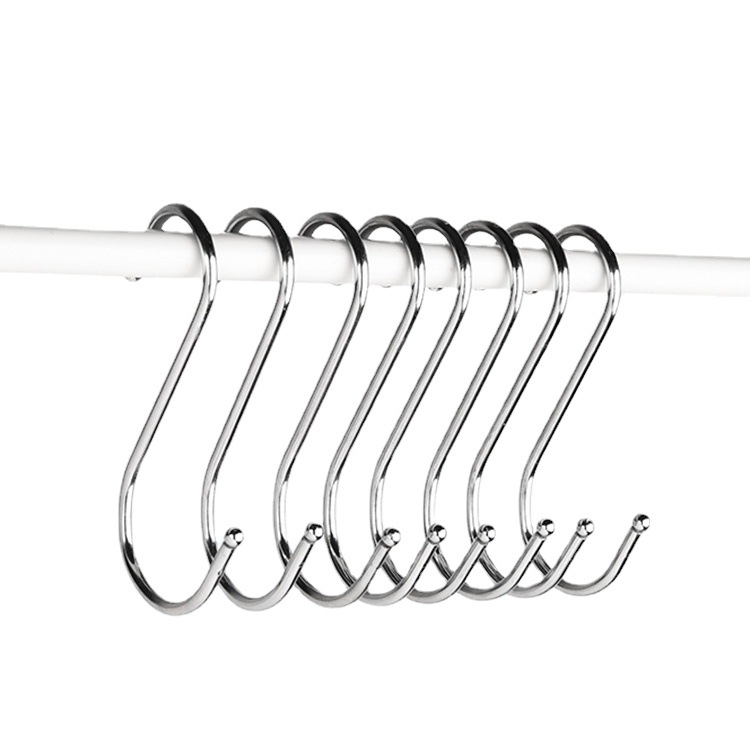 S Hook S Hook Clothes Garment Bag Metal Hook Supermarket Hook Kitchen Wardrobe Daily Use S Hook