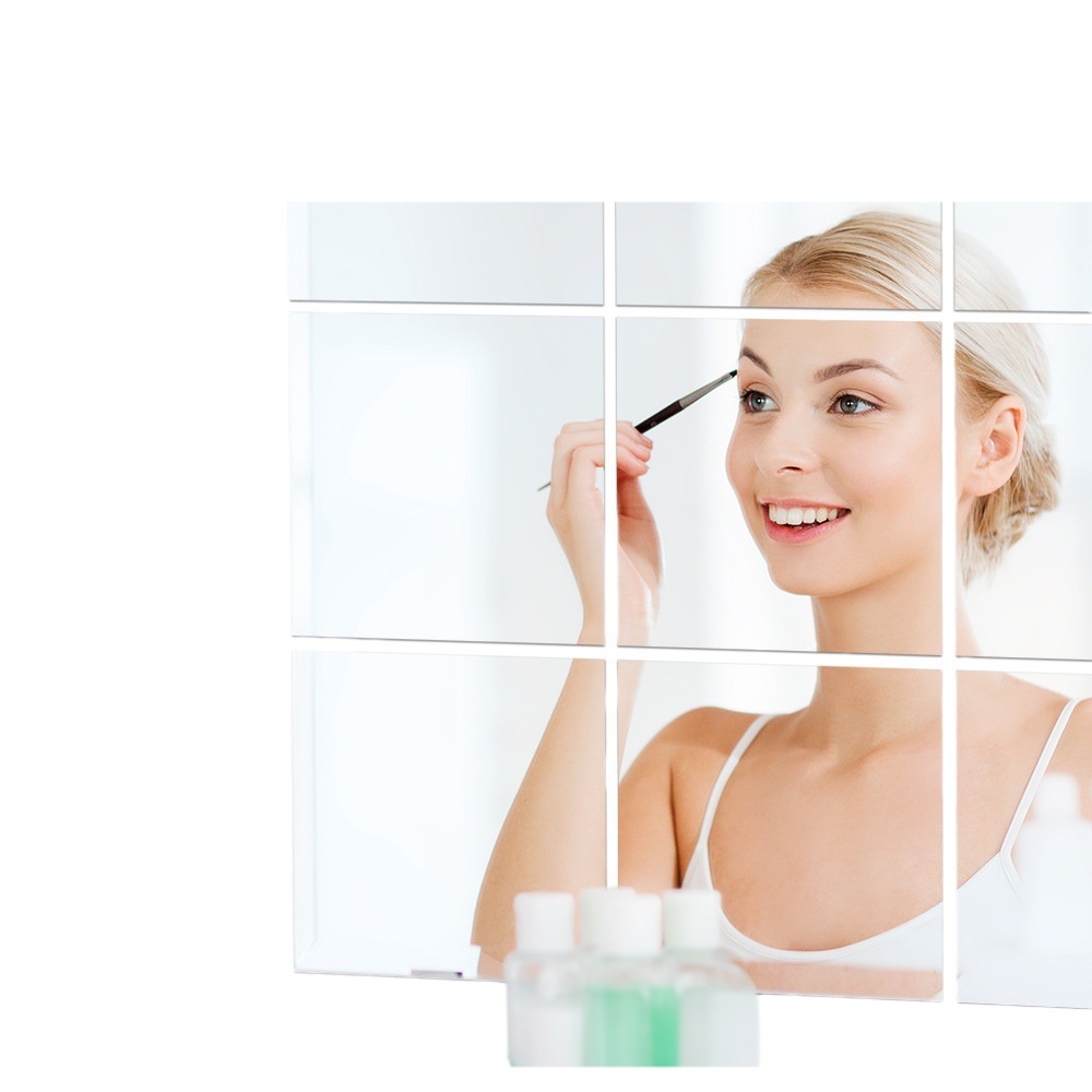 Hot Selling Self-adhesive Mirror Wall Stickers Acrylic Mirror Stickers HD Soft Mirror Not Fragile Punch-free