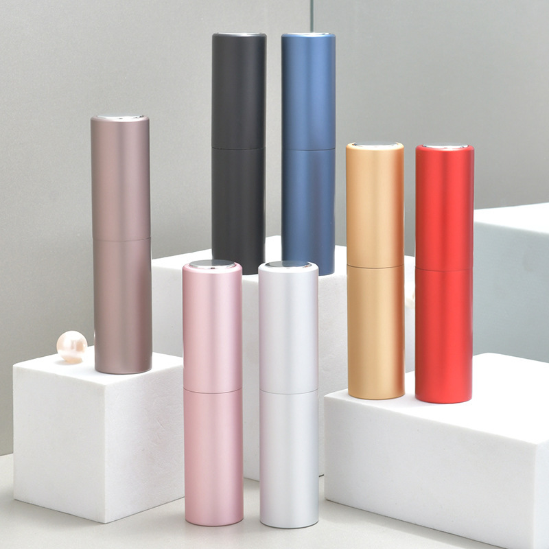8ml10ml20ml aluminum perfume bottle portable glass spray bottle high-grade rotating round perfume bottle