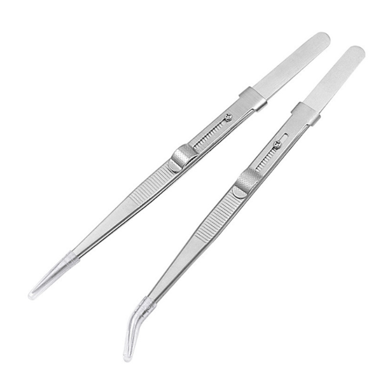 Stainless steel non-slot tweezers multi-purpose tweezers clip jewelry tools Gem clip diamond jewelry tweezers