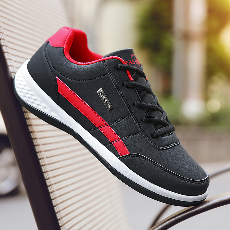 Cross-border New Men's Shoes Large Size Leather Ultra Light Sneakers Casual Student Sneakers Running Shoes 48-yard Independent Station