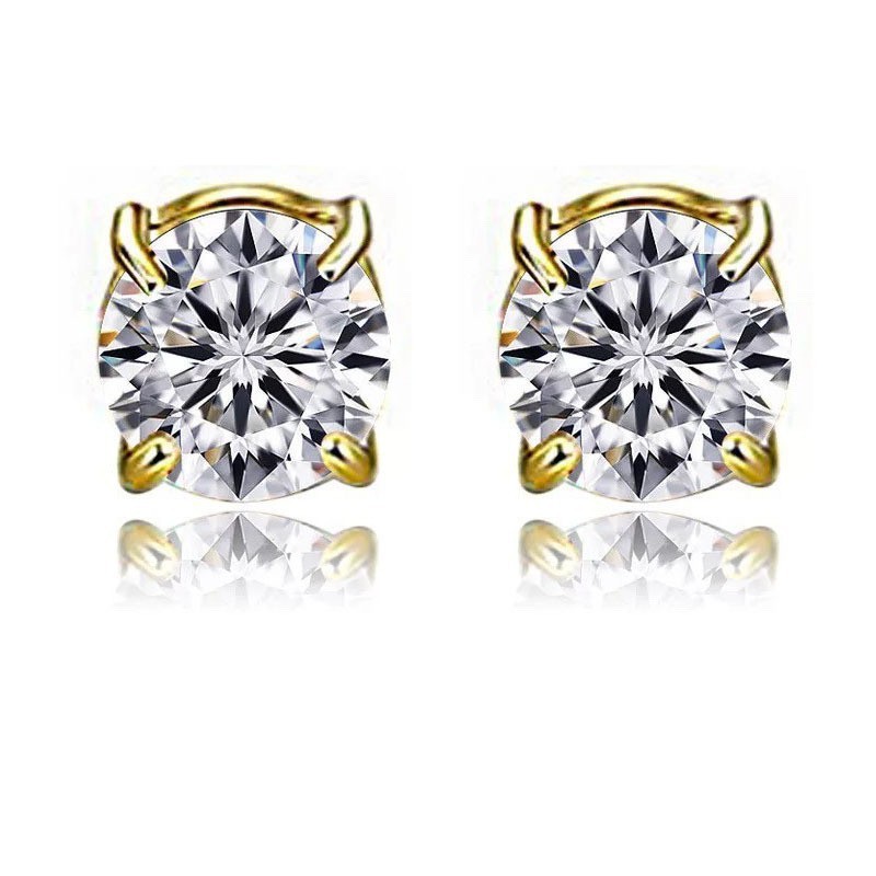 Cross-border supply of magnetic non-perforated ear clip earrings zircon magnet ear nail ear bone nail factory jewelry wholesale