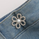 Nail-free bright silver * lace-shaped