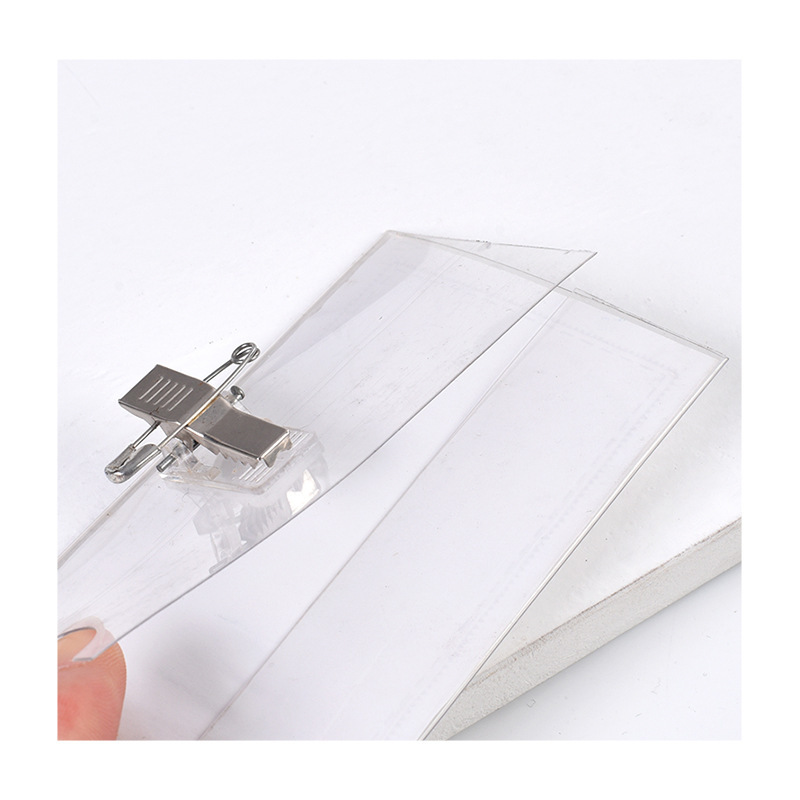 pvc double-sided transparent pin clip employee ID card holder tag work card student ID badge badge badge factory card