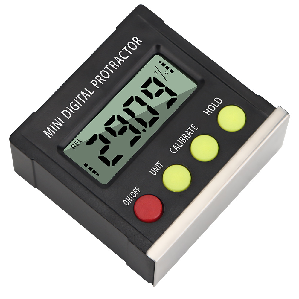 High-precision 4-button magnetic electronic digital display inclinometer slope level protractor angle ruler inclination box