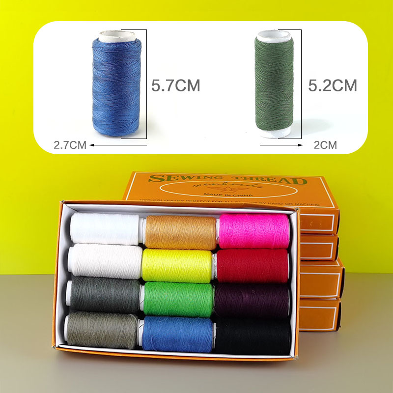 Amazon 12 Color Household Sewing Thread Repair Clothes Sewing Quilt Hand Stitch Sewing Machine Thread 200 Size 250 Size