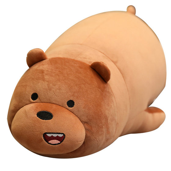 Cross-border we Naked Bear plush toys three bear soft doll girls holding long pillow a generation of hair