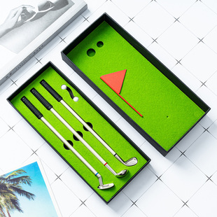 Creative golf club shape gift Pen Mini gift box golf set manufacturers wholesale Metal Ballpoint Pen