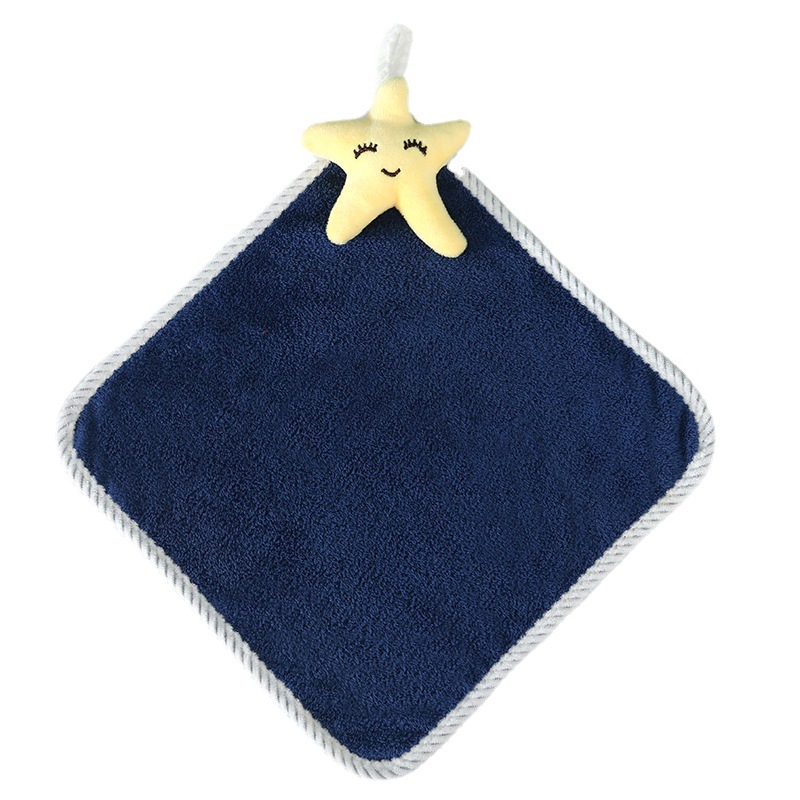 Hand Towel Cartoon Hanging Towel Coral Fleece Small Square Towel Absorbent No Hair Drop Kindergarten Home Cake Box for Hand Gift