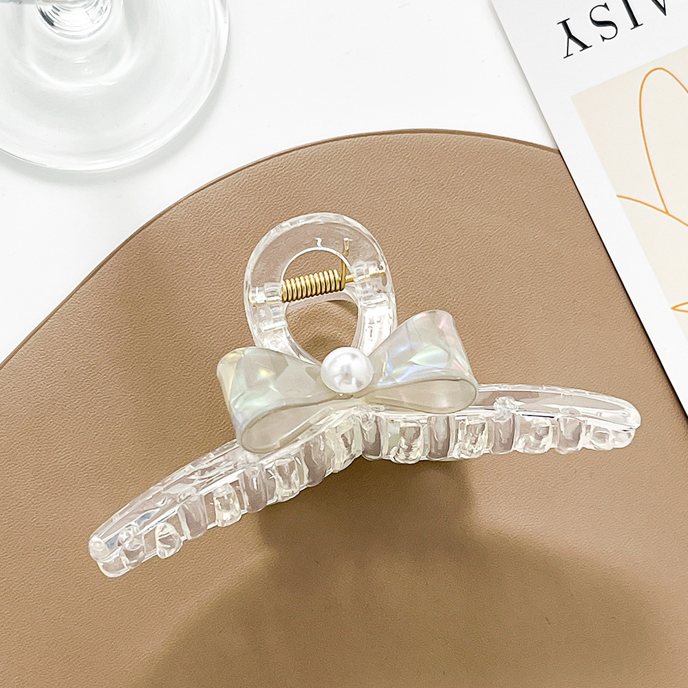 Fermaglio trasparente per capelli Fermaglio carino Grande fermaglio a farfalla Fermaglio a squalo Perla Accessori per capelli Copricapo all'ingrosso_voghion.com