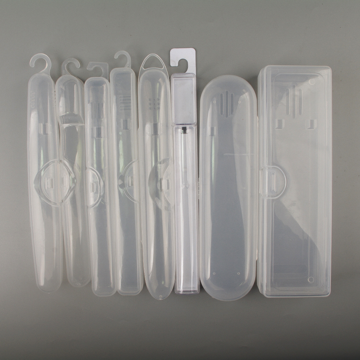 pp plastic box flip toothbrush box dustproof portable toothbrush plastic box hook pp box transparent storage toothbrush box