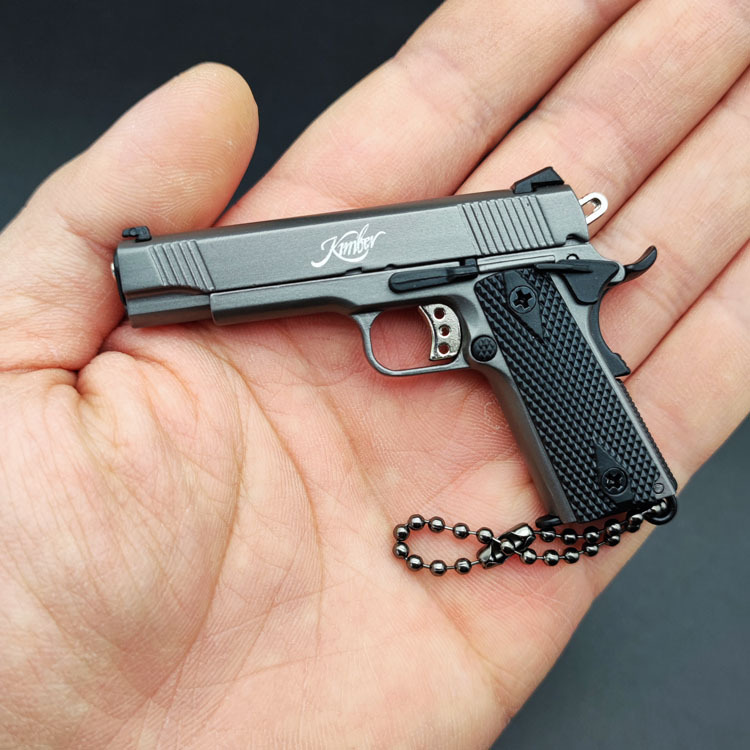 Jedi Survival Metal Gun Mold 1:3 Upgraded Kimber 1911 Model Keychain Chicken Eating Weapon Military Pendant