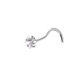 S-bar pentagram White zirconium nose nail
