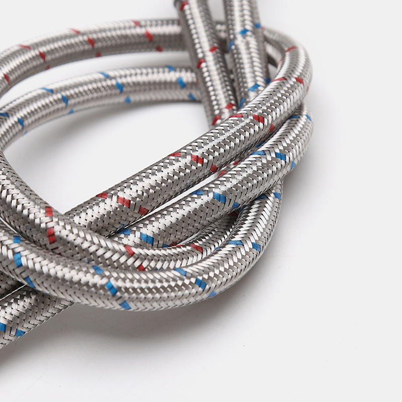 304 stainless steel cold and hot water inlet pipe red and blue steel wire pressure resistant water inlet pipe metal braided hose various specifications