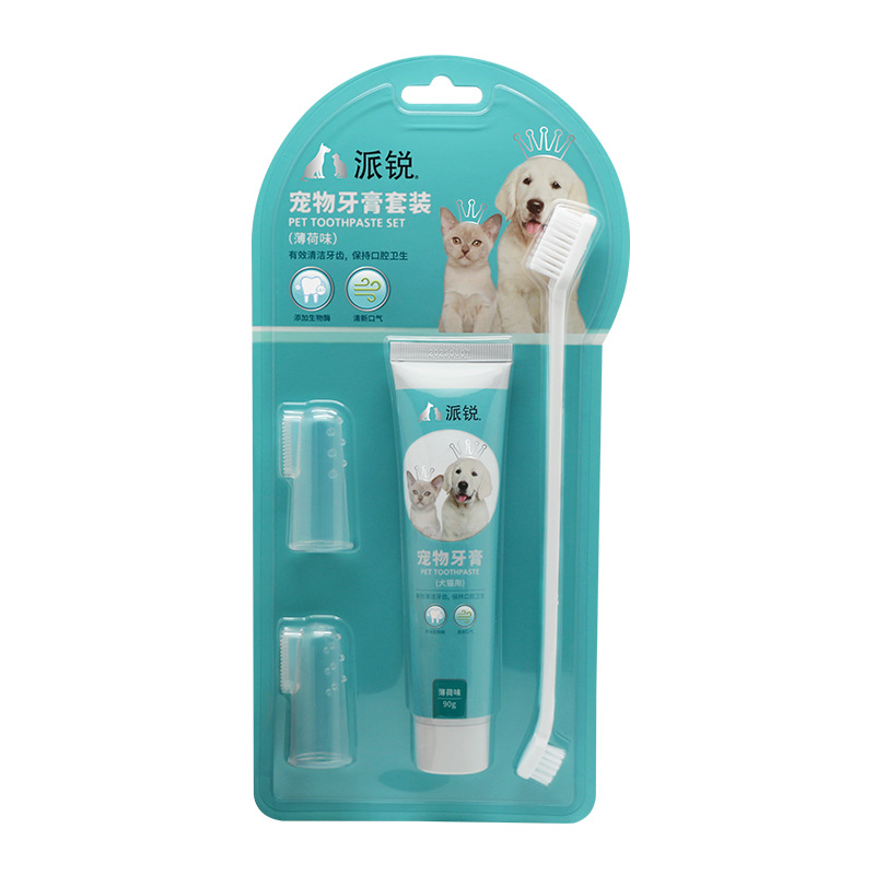 Fresh partner toothpaste toothbrush suit pet dog cat breath cleaner 90g pari