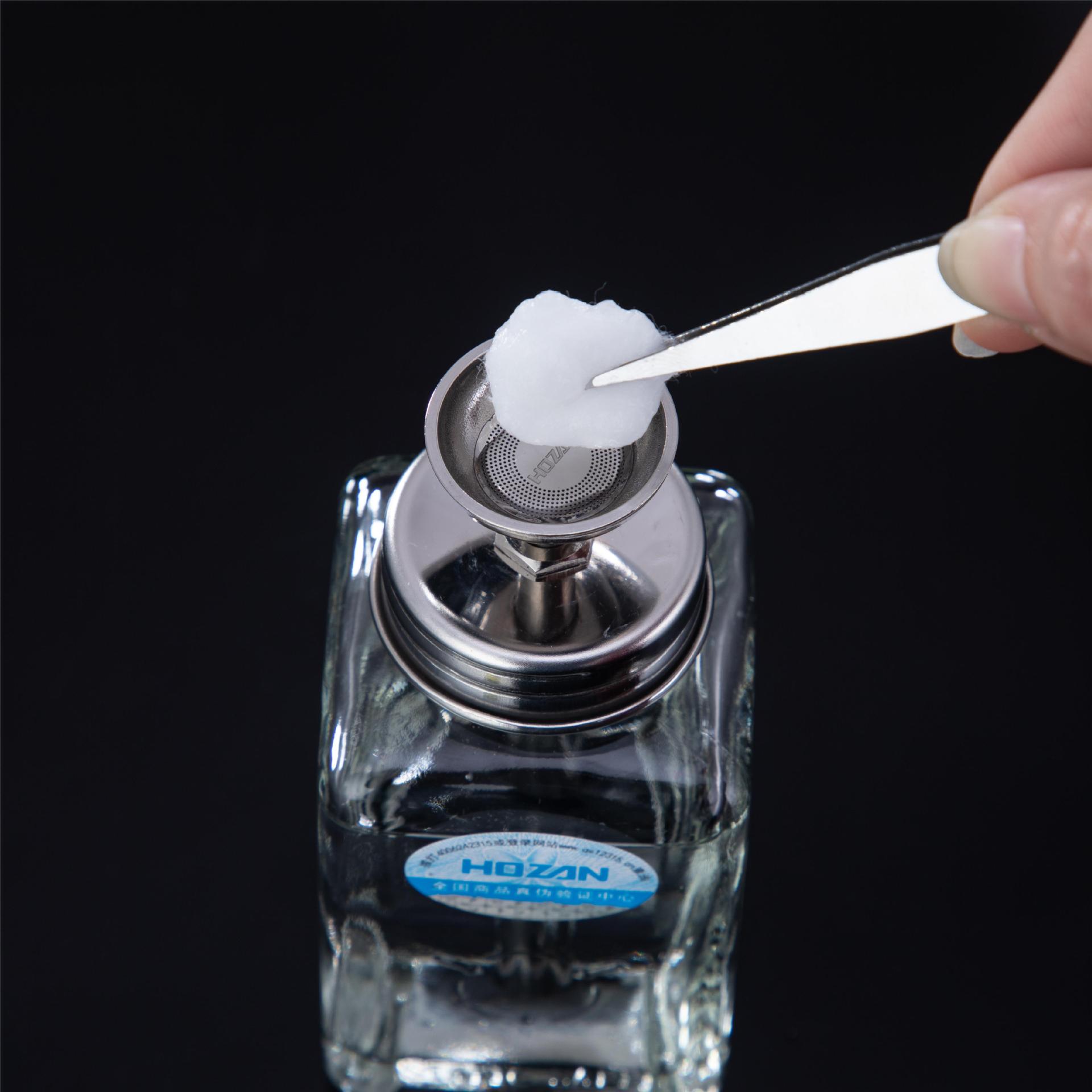 HOZAN glass alcohol bottle 180ML press type sub-filling bottle nail bottle glass press bottle