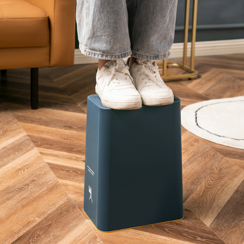 Trash Can Large with Lid Household Slit Toilet Press Storage Bucket Classification Kitchen Thickened Pressure Ring Trash Basket