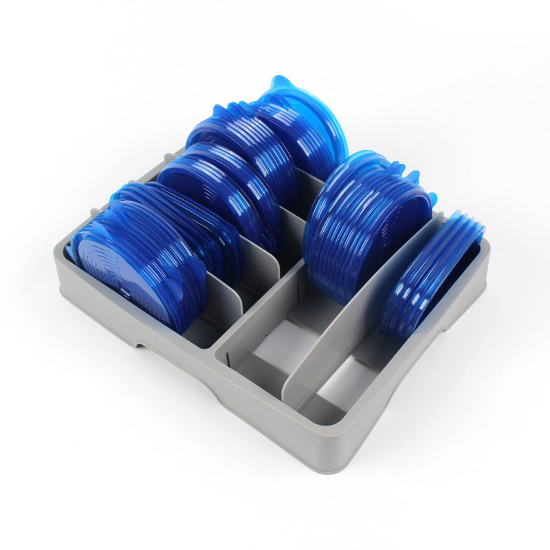Container Lid Storage Box Dishes Storage Tray Container Preservation Lid Storage Rack Kitchen Lid Organizer