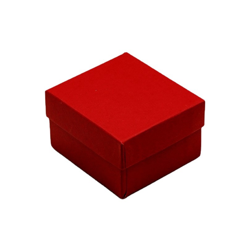 Factory direct solid color jewelry box Watch square packing box cover ring necklace jewelry box hot stamping logo