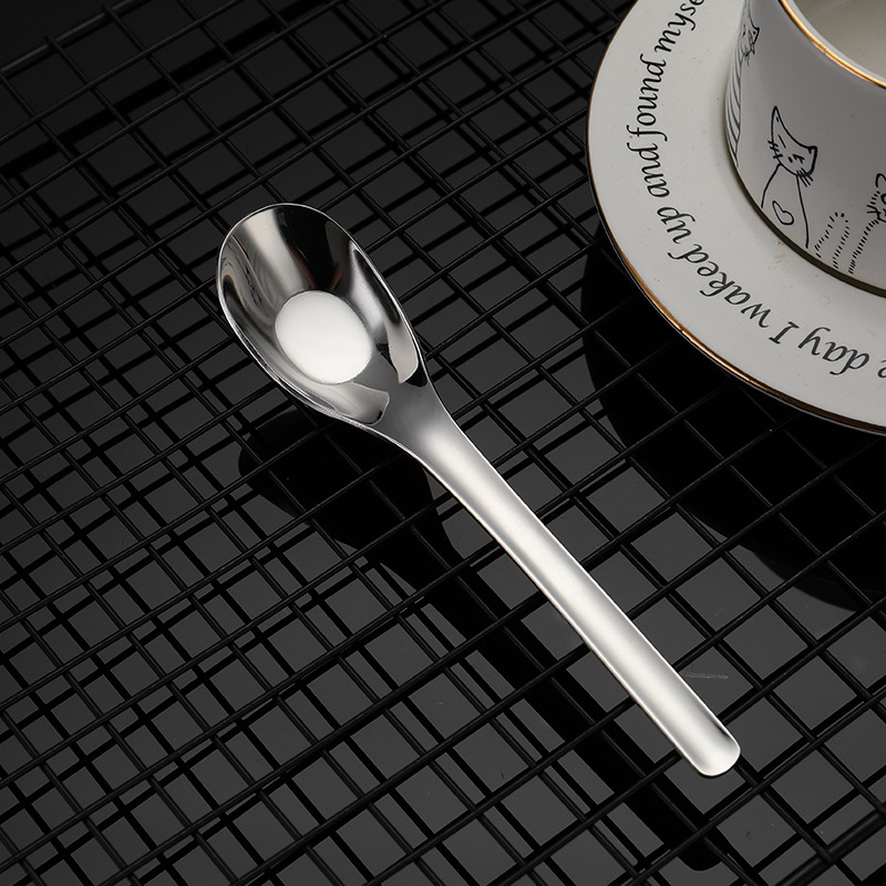 304 Stainless Steel Ingot Spoon Thickened and Deepened Spoon Household Soup Spoon Children's Baby's Kindergarten Spoon Small Spoon