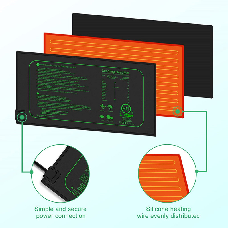 Waterproof Seedling Heating Pad Plant Flower Seed Seedling Growth Heating Pad Amazon Hot Selling Factory Wholesale