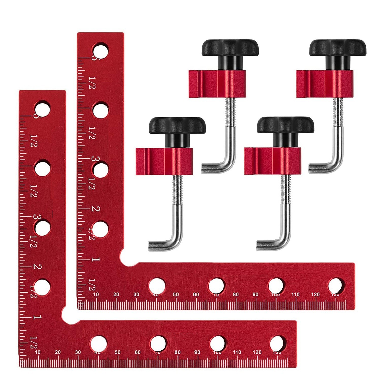 Woodworking right angle clamp plate fixing clamp 90 degree right angle positioning ruler aluminum alloy height ruler