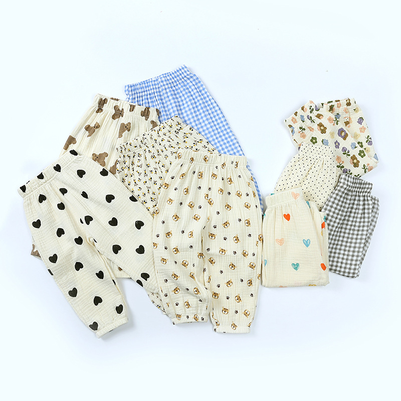 Korean-style Baby Anti-mosquito Pants 2024 Spring and Summer Thin Cotton Bloomers for Boys and Girls Loose All-match Trousers